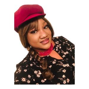 2864 Women's Hat 90's y2k Newspaper Boy Maroon Velvet